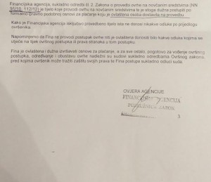 FINANCIJSKA - AGENCIJA - BLOKADA ŽIRO RAČUNA